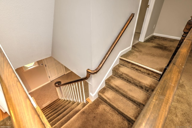 145 Casmir Dr, Fairfield, CT 06825 - stairs featuring carpet floors and baseboards