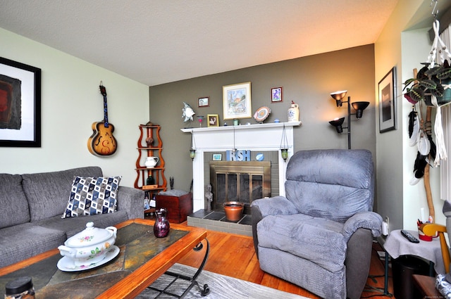 3 Mountain View Dr, Rocky Hill, CT 06067 - living area featuring wood finished floors and a fireplace