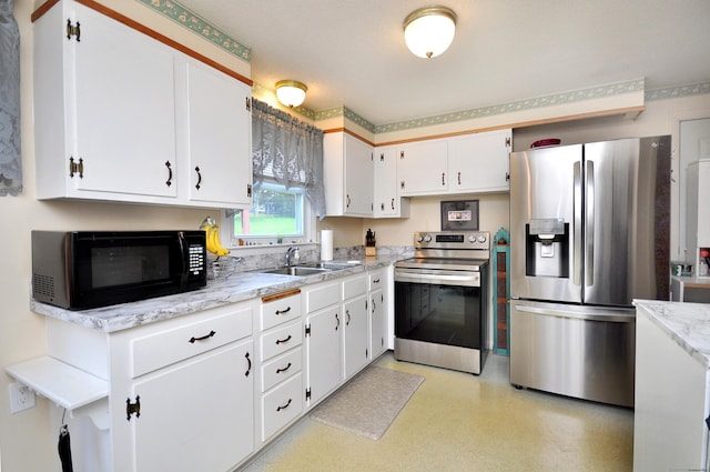 3 Mountain View Dr, Rocky Hill, CT 06067 - kitchen featuring stainless steel appliances, a sink, and white cabinets
