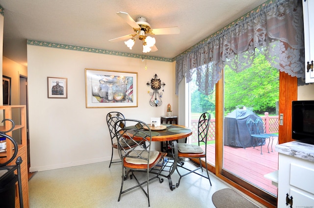 3 Mountain View Dr, Rocky Hill, CT 06067 - dining space with ceiling fan and baseboards