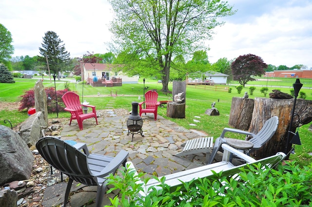 3 Mountain View Dr, Rocky Hill, CT 06067 - view of patio / terrace featuring a fire pit