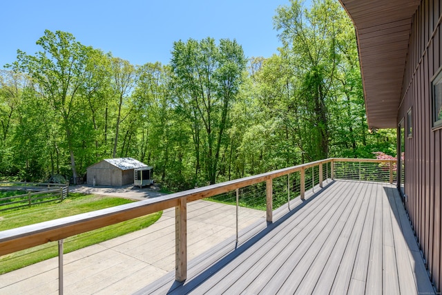 97 W Rd, Marlborough, CT 06447 - wooden deck with an outdoor structure