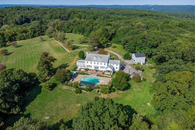 49 Great Ring Rd, Newtown, CT 06482 - aerial overview of property's location with a heavily wooded area