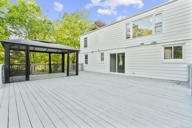 130 Fitch St, North Haven, CT 06473 - wooden terrace with a gazebo