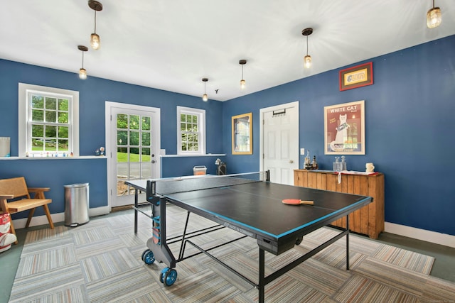 135 Limekiln Rd, Redding, CT 06896 - game room with baseboards, healthy amount of natural light, and carpet