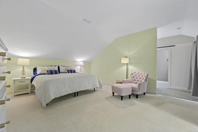 114 Mountain View Rd, Glastonbury, CT 06033 - bedroom with lofted ceiling, light carpet, and baseboards