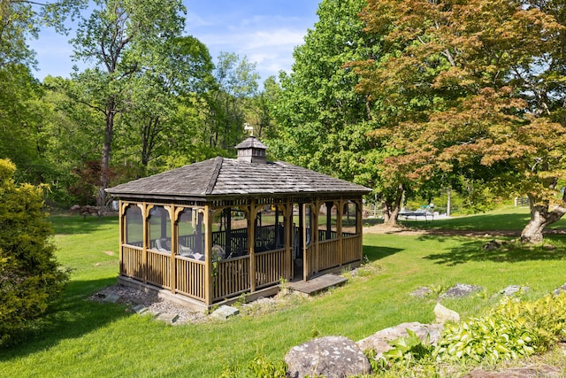 10 Rockwood Ln, Danbury, CT 06811 - view of home's community featuring a gazebo and a yard