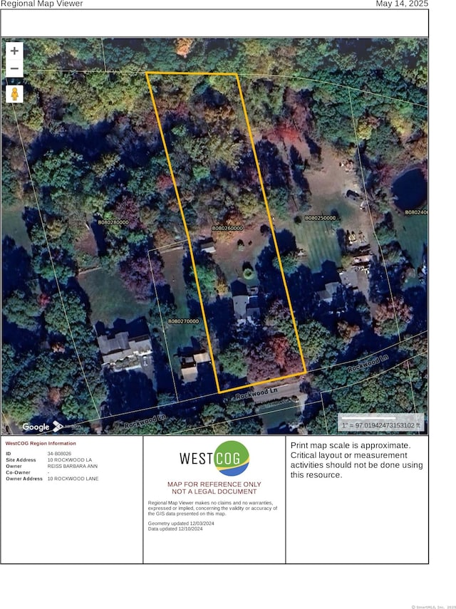 10 Rockwood Ln, Danbury, CT 06811 - aerial view of property's location