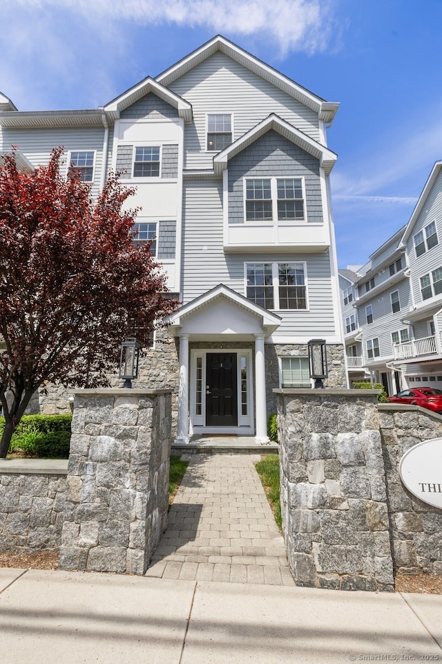 20 3rd St Unit 4, Stamford, CT 06905 - view of front of property featuring stone siding