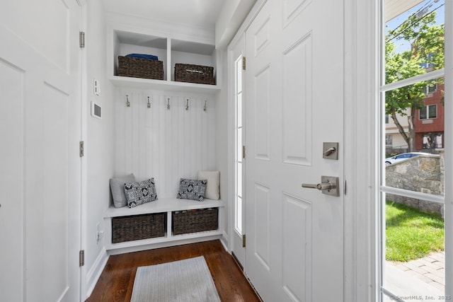 20 3rd St Unit 4, Stamford, CT 06905 - mudroom with dark wood-type flooring and baseboards