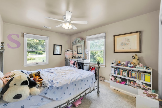 10 Harvard Ter, Norwich, CT 06360 - bedroom with a baseboard heating unit, light colored carpet, and a ceiling fan