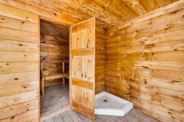 10 Harvard Ter, Norwich, CT 06360 - relaxing sauna / steam room with wood ceiling, wood walls, and wood-type flooring
