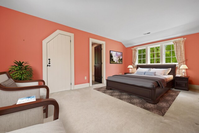 70 Sill Ln, Old Lyme, CT 06371 - bedroom featuring carpet floors, baseboards, and lofted ceiling