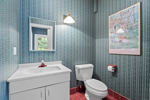 262 Fairview Rd, Westbrook, CT 06498 - bathroom with vanity, tile patterned flooring, and toilet