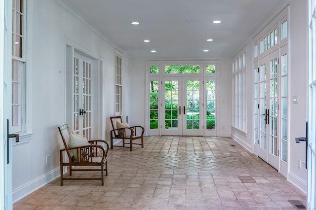379 Hurlbutt St, Wilton, CT 06897 - sunroom / solarium featuring french doors