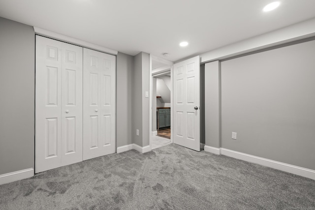20 Rosengarten Dr, Waterbury, CT 06704 - unfurnished bedroom with recessed lighting, carpet flooring, baseboards, and multiple closets
