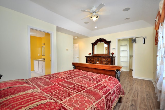 20 Nessa Way, Rocky Hill, CT 06067 - bedroom with wood finished floors, connected bathroom, baseboards, and recessed lighting