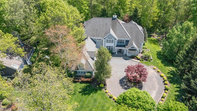 14 Dillman Ct, Ridgefield, CT 06877 - view of subject property with a heavily wooded area