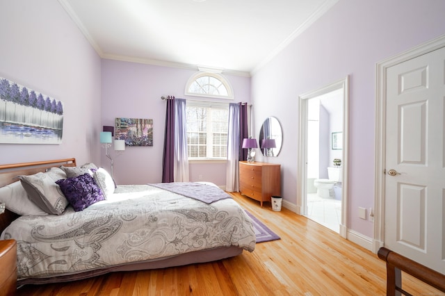 14 Dillman Ct, Ridgefield, CT 06877 - bedroom featuring ornamental molding, wood finished floors, baseboards, and connected bathroom