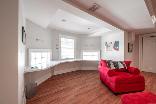 14 Dillman Ct, Ridgefield, CT 06877 - living area featuring wood finished floors, crown molding, and baseboards