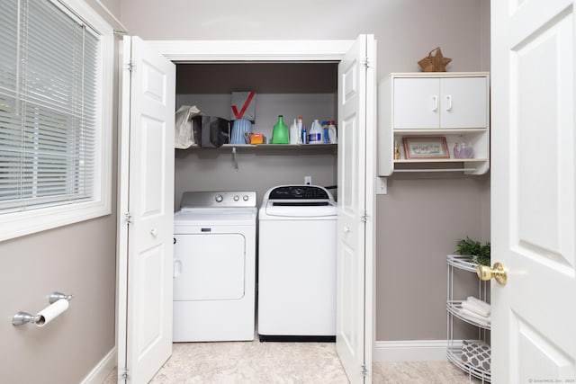 191 Pond View Dr, Watertown, CT 06795 - laundry room with washer and dryer and baseboards