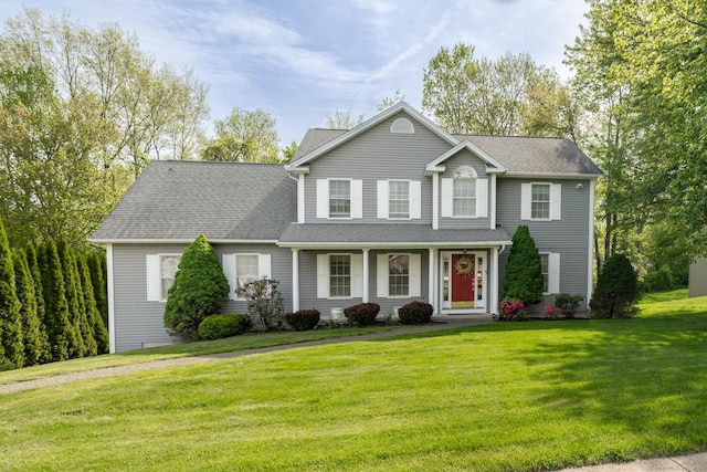 191 Pond View Dr, Watertown, CT 06795 - view of front of property with a front lawn, roof with shingles, and a porch