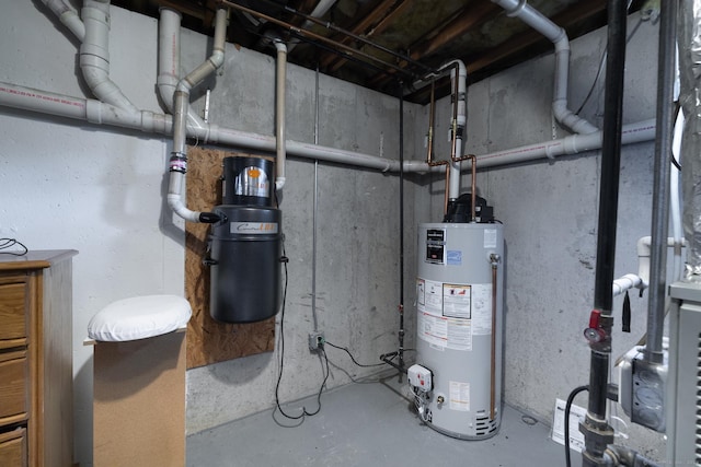 191 Pond View Dr, Watertown, CT 06795 - utility room featuring gas water heater and a central vacuum unit