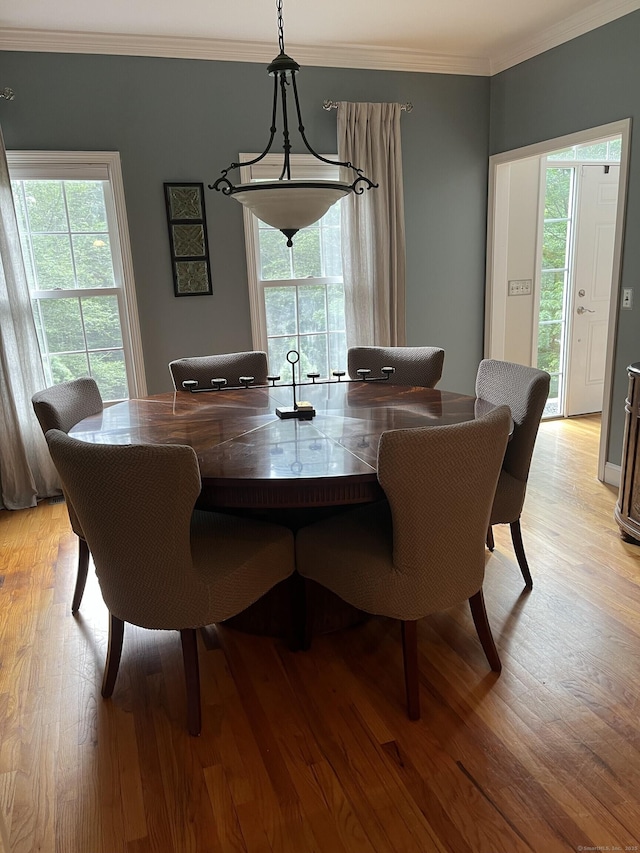 27 Regency Dr, North Haven, CT 06473 - dining space featuring light wood-style floors, crown molding, and plenty of natural light