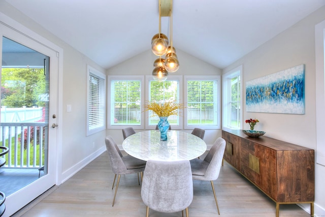 38 Tamarac Rd, Westport, CT 06880 - dining space featuring light wood finished floors, plenty of natural light, lofted ceiling, and baseboards
