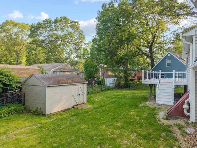 11 Osprey Ln, East Lyme, CT 06357 - view of yard with a wooden deck and stairs