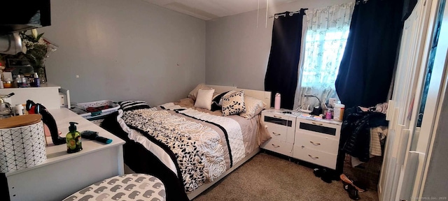 bedroom featuring carpet