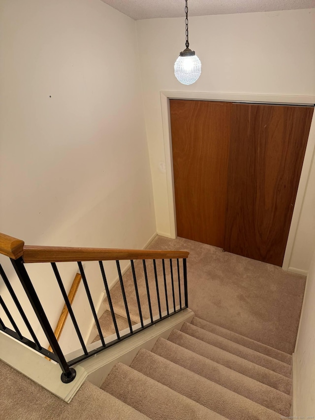 stairway with carpet