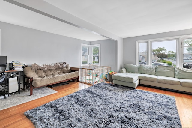 592 Courtland Ave, Bridgeport, CT 06605 - living area with plenty of natural light, wood finished floors, and a desk