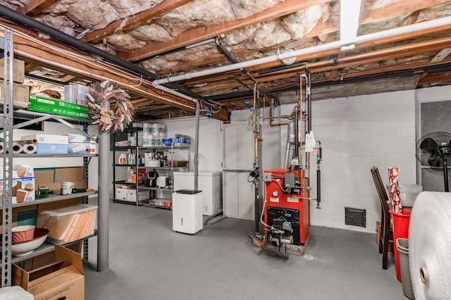 121 Dinatali Dr, Waterbury, CT 06705 - unfinished basement with a heating unit