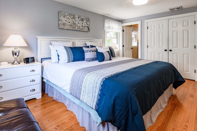 121 Dinatali Dr, Waterbury, CT 06705 - bedroom with a closet, light wood-style floors, and ceiling fan