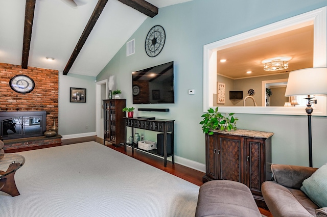 121 Dinatali Dr, Waterbury, CT 06705 - living area with wood finished floors, a fireplace, and baseboards