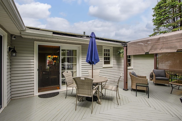 121 Dinatali Dr, Waterbury, CT 06705 - wooden terrace featuring outdoor dining space