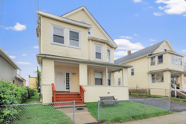 198 Adams St, Bridgeport, CT 06607 - view of front of property featuring a porch