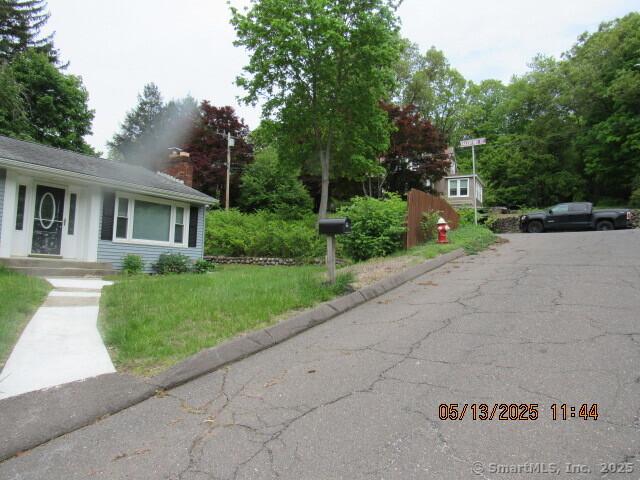 view of asphalt driveway