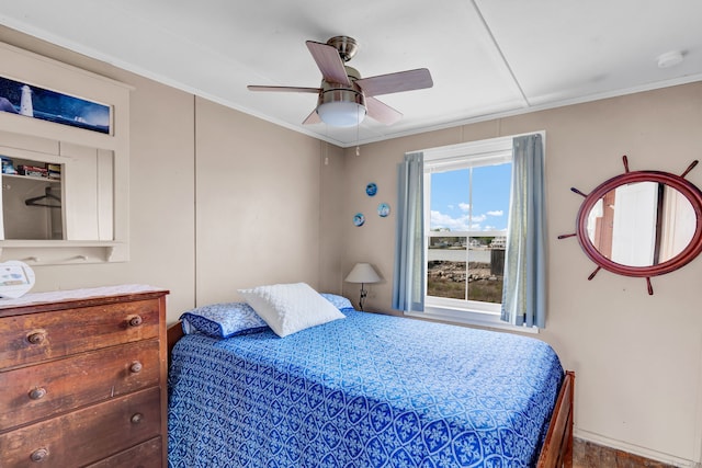 27 Barnes Rd, Old Saybrook, CT 06475 - bedroom with ornamental molding and a ceiling fan