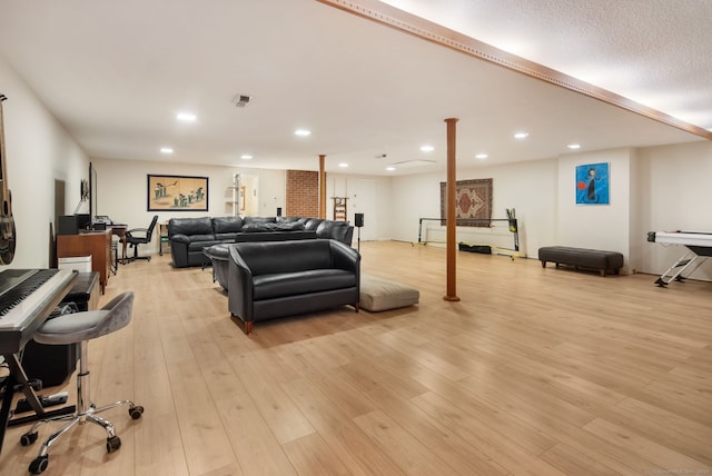 1 Penwood Rd, Bloomfield, CT 06002 - living room featuring recessed lighting and light wood finished floors