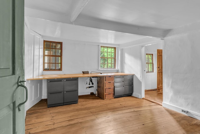 804 Forest Rd, North Branford, CT 06472 - unfurnished office featuring light wood-style floors and beamed ceiling