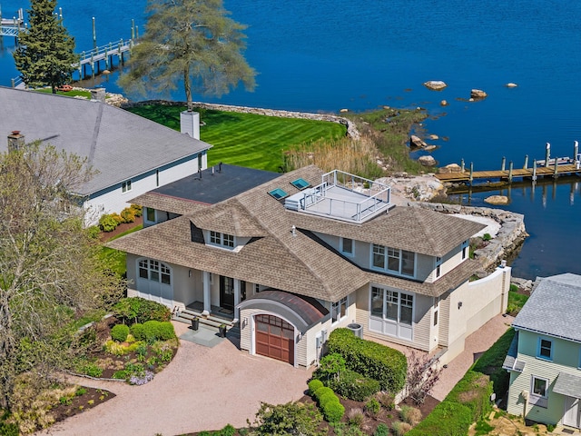 52 Old N Rd, Stonington, CT 06355 - aerial view of property and surrounding area with a nearby body of water