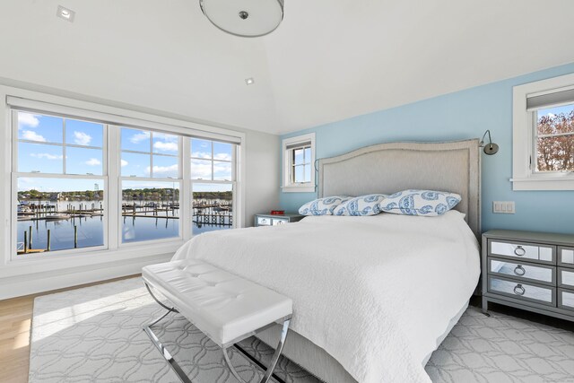52 Old N Rd, Stonington, CT 06355 - bedroom with vaulted ceiling and wood finished floors