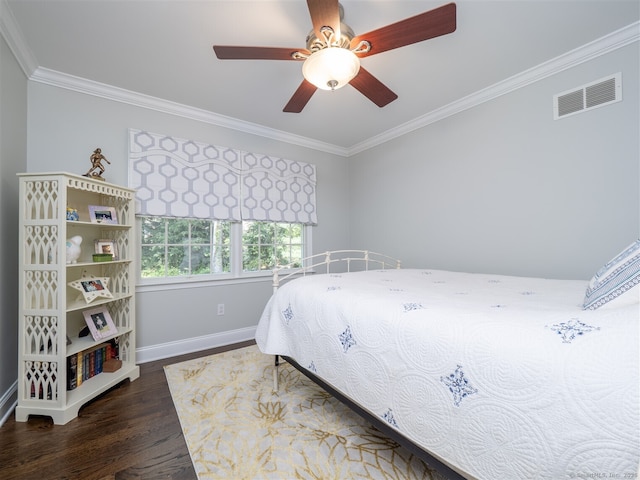 30 Wilton Hunt Rd Unit 30, Wilton, CT 06897 - bedroom featuring ornamental molding, wood finished floors, baseboards, and ceiling fan
