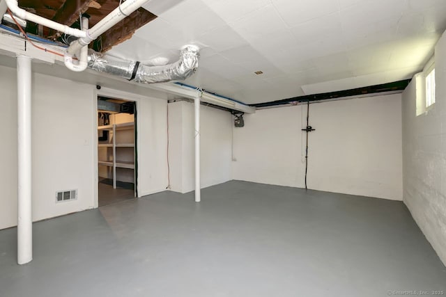 view of basement