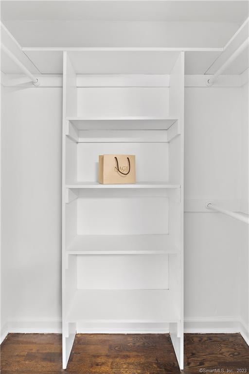 spacious closet with wood finished floors