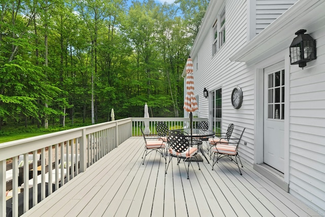 6 Galilee Way, Newtown, CT 06470 - wooden terrace featuring outdoor dining space