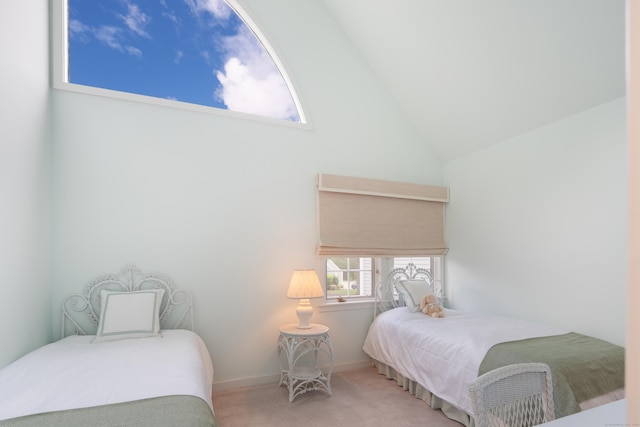 44 Hale Ln, Darien, CT 06820 - carpeted bedroom with high vaulted ceiling