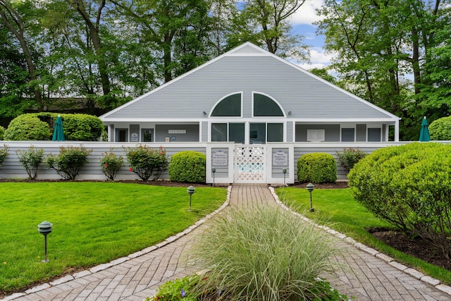 44 Hale Ln, Darien, CT 06820 - view of front of property with a front lawn and a porch